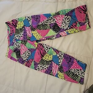 Maui Mermaids Exclusive Designs Woman's Multi Color Pattern Leggings, Size: S